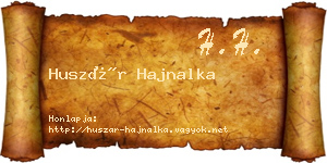 Huszár Hajnalka névjegykártya