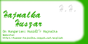 hajnalka huszar business card